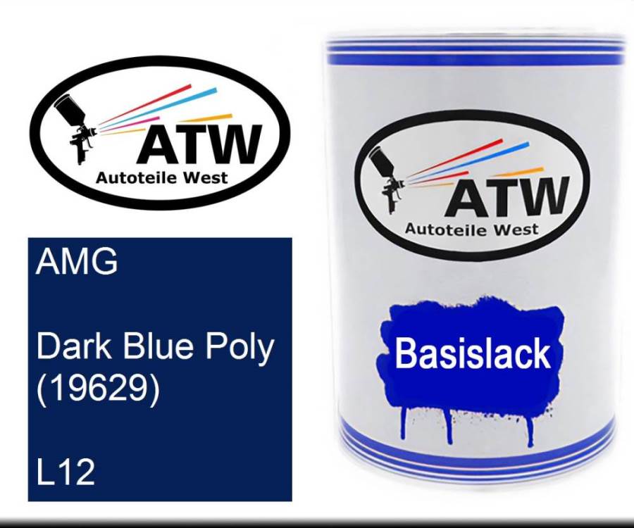 AMG, Dark Blue Poly (19629), L12: 500ml Lackdose, von ATW Autoteile West.